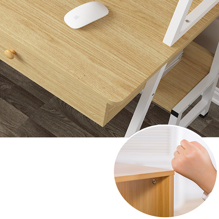 Bàn làm việc bằng gỗ đơn giản, Bàn học cách điệu gỗ MDF, Bàn văn phòng đẹp dài 1m2( không ghế)