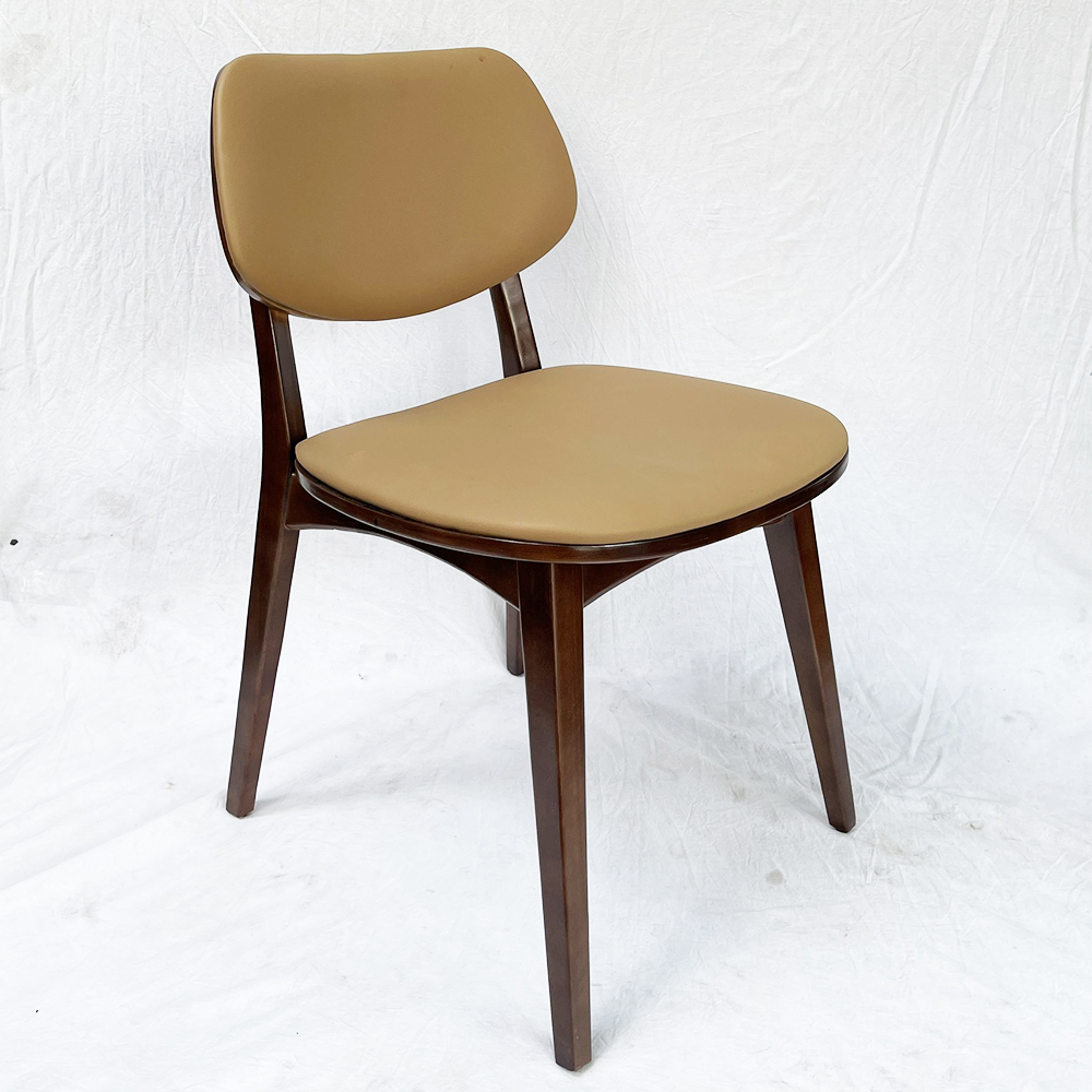 ghế ă, ghế cafe khung gỗ nệm bọc simili