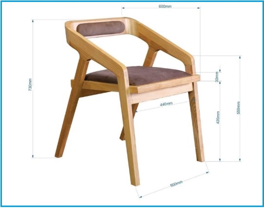 kích thước bàn ghế cafe