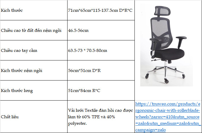 Ghế công thái học mới PT1098