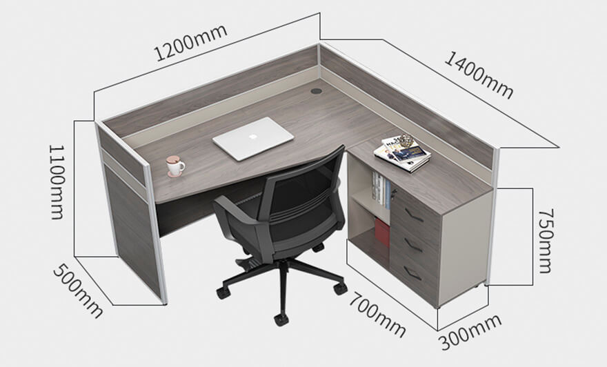 Bàn nhân viên chữ L thiết kế đa năng PT971