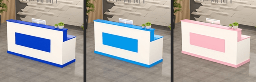 Bàn lễ tân gỗ công nghiệp phong cách hiện đại PT977