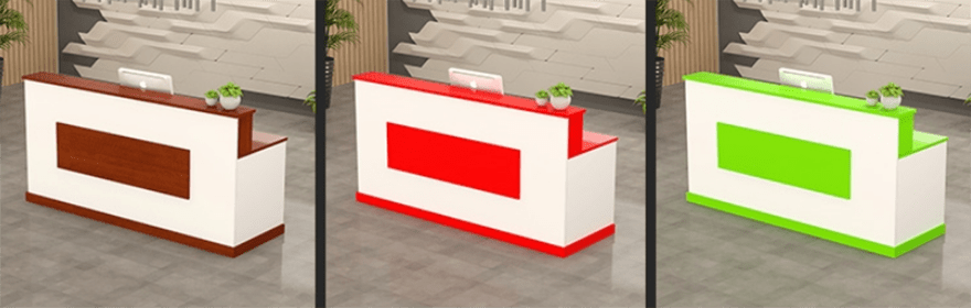 Bàn lễ tân gỗ công nghiệp phong cách hiện đại PT977