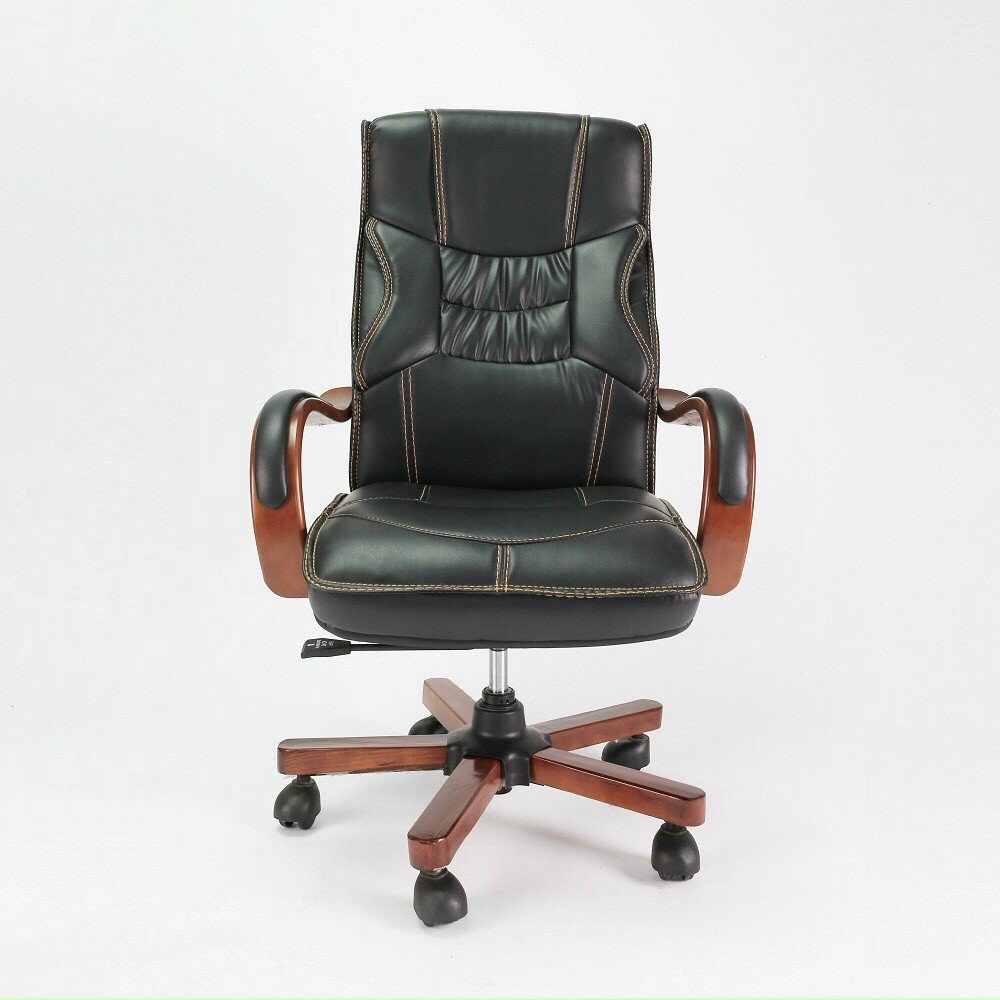 Ghế giám đốc da tay gỗ PT011