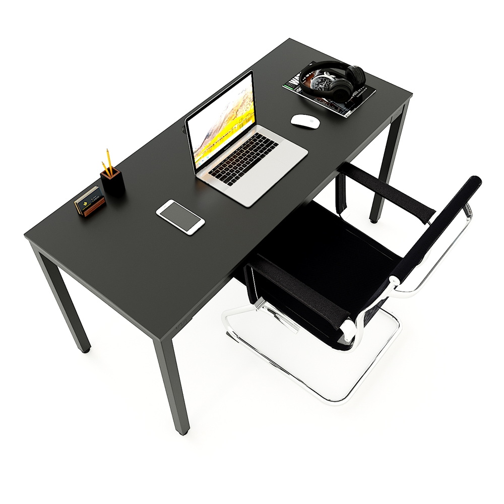 Bàn giám đốc gỗ công nghiệp chân sắt Chữ Nhật gác tủ PT03