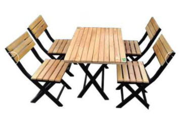 BỘ BÀN GHẾ XẾP QUÁN NHẬU GỖ CAO SU