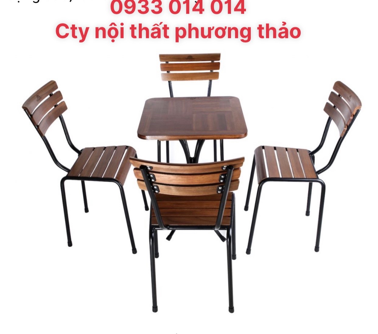 Bộ Bàn Ghế Gỗ Fasipan Kite cố định