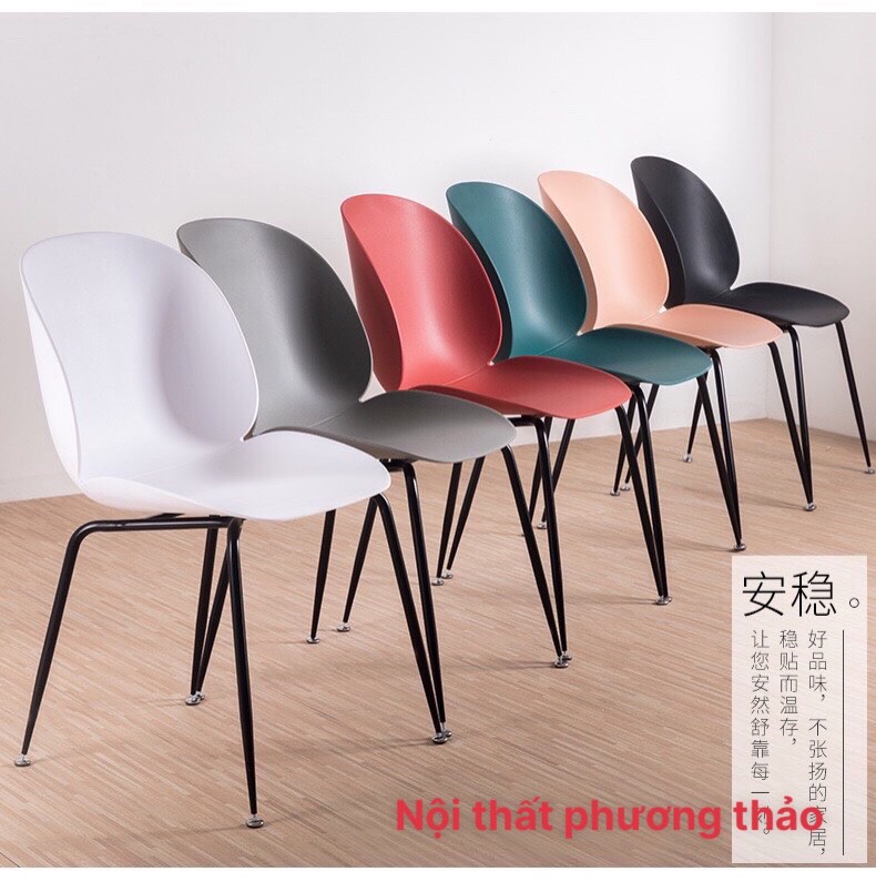 ghế nhựa chân sắt