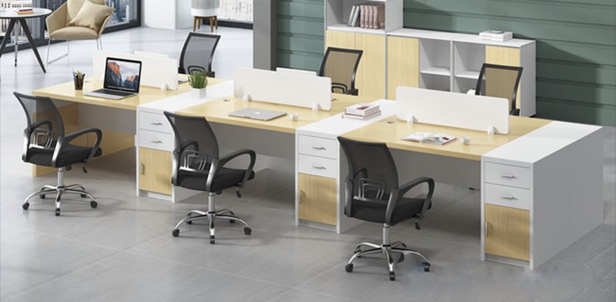 Bàn làm việc văn phòng kết hợp tủ phụ PT449