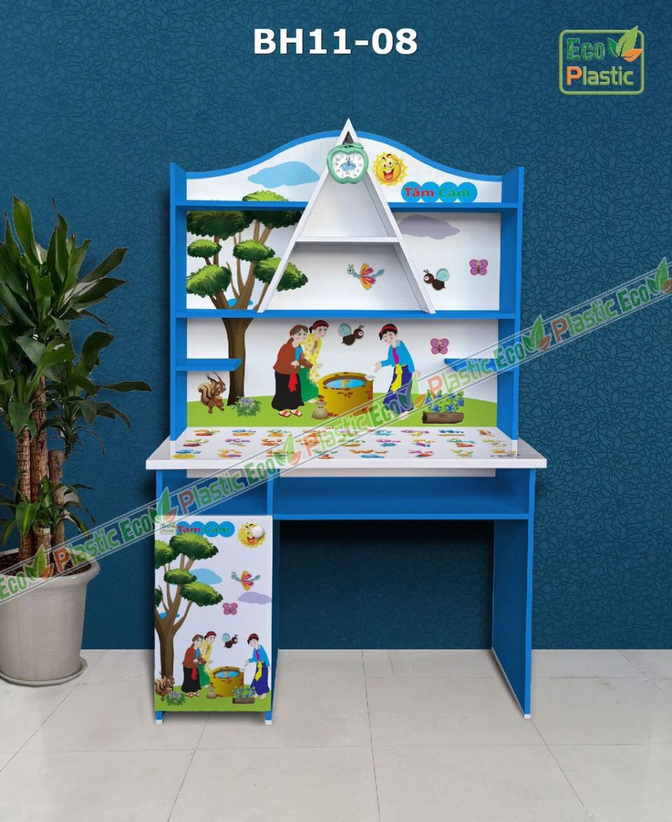 Bộ bàn học sinh nhựa cho tiểu học ngan 80