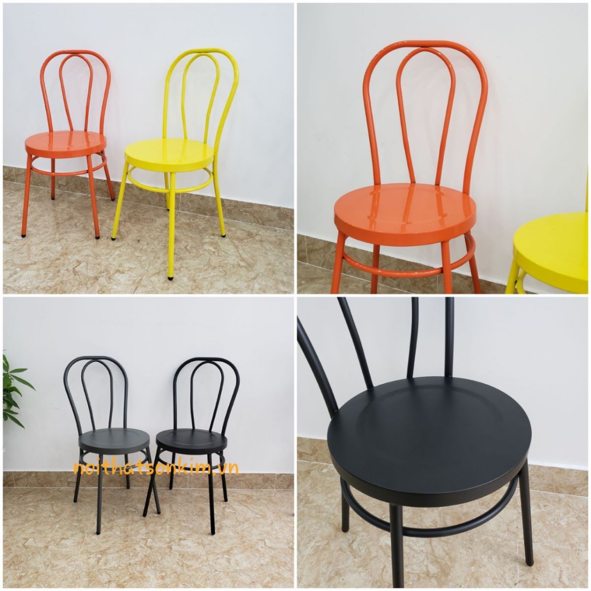 ghế sắt thonat cafe