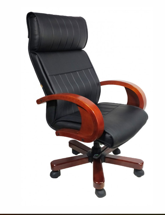 GHẾ GIÁM ĐÓC DA CHÂN GỖ