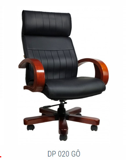 GHẾ GIÁM ĐÓC DA CHÂN GỖ