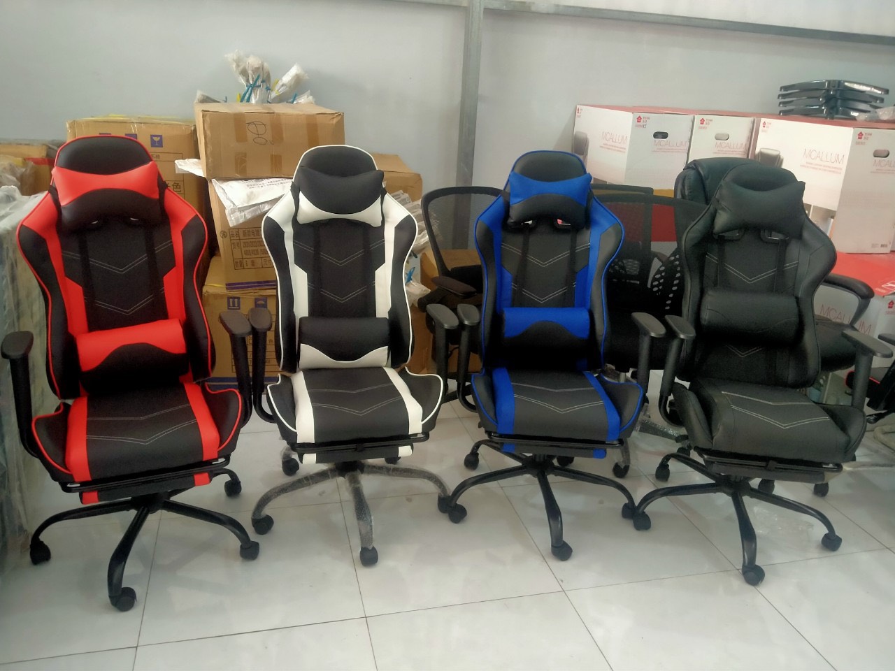 Ghế gaming hồng trắng PT 04