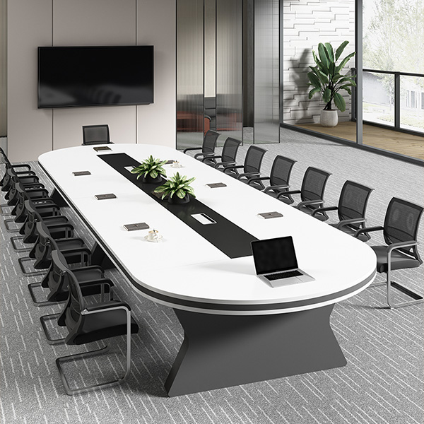 Bàn hội nghị gỗ thiết kế hình oval PT1000