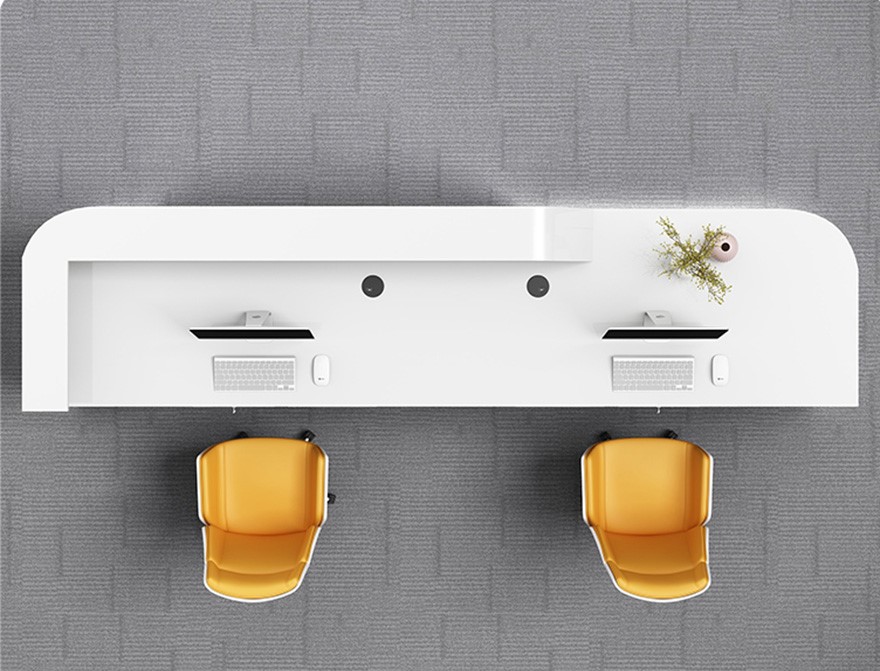 Quầy lễ tân sang trọng bằng gỗ MDF pt1013