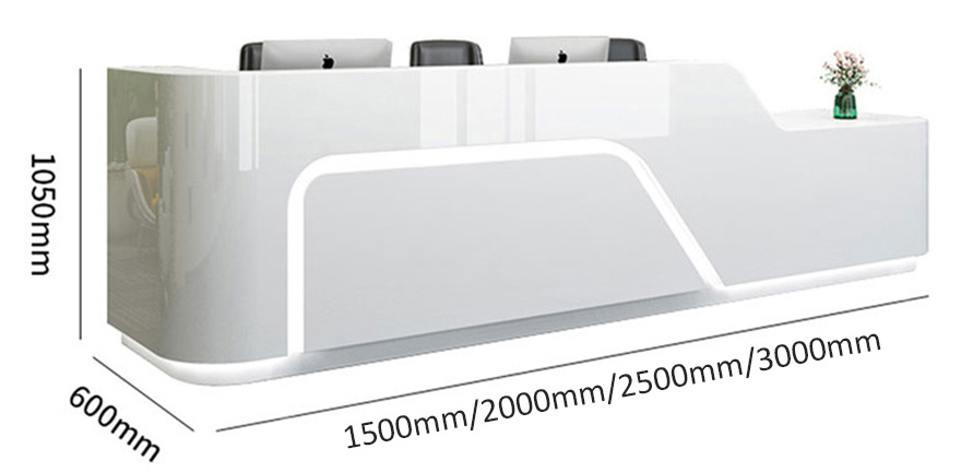 Quầy lễ tân sang trọng bằng gỗ MDF pt1013