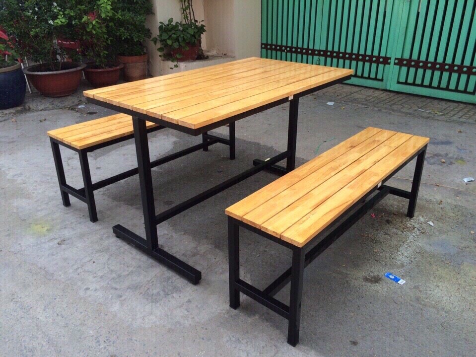 băng ghế sắt quán nhậu PT212