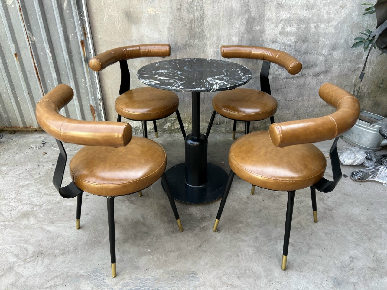 Mẫu Ghế Cafe Khung Sắt bọc niệm PT027