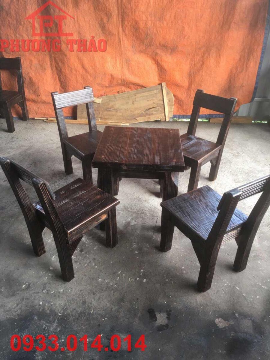 BỘ BÀN GHẾ SƠ DỪA CAFE