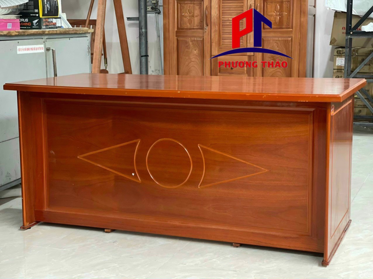 Bàn Giám Đốc Phủ Gỗ Xoan 1m4