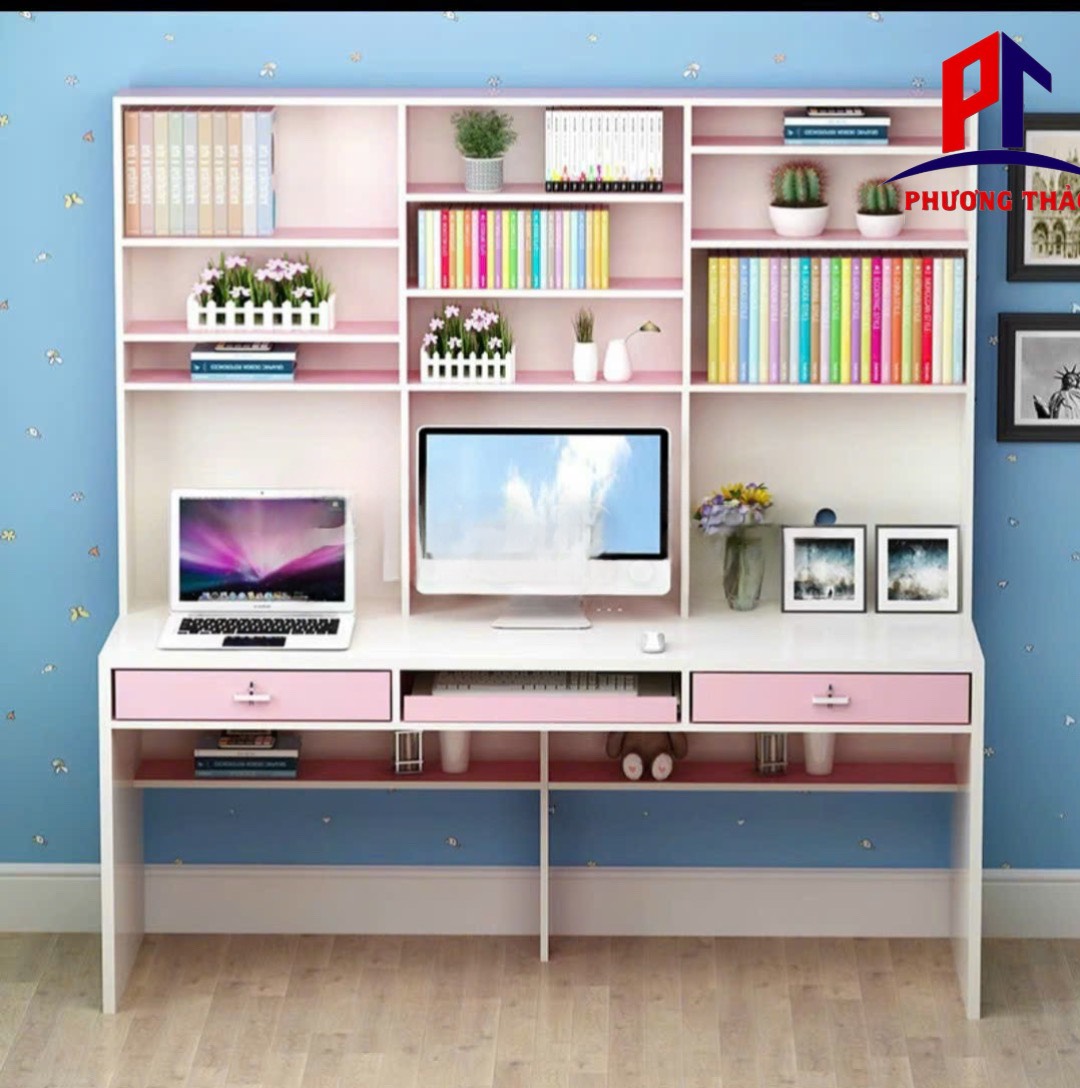 Bàn Học Sinh Liền Kệ Sách PT02