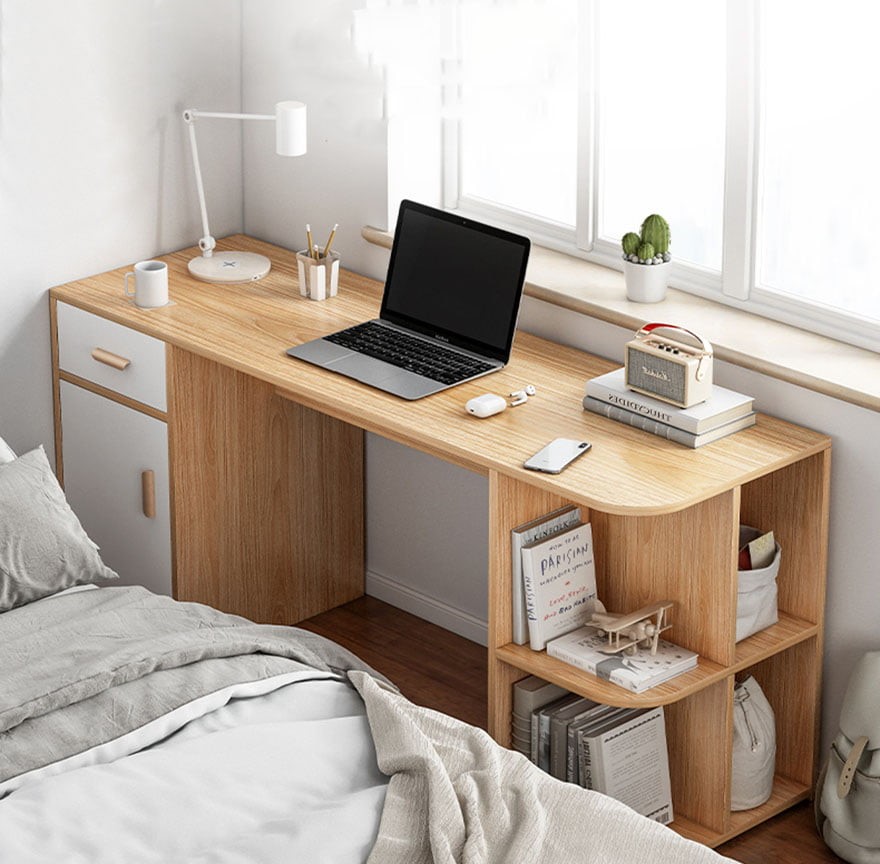 Bàn làm việc đẹp bằng gỗ hiện đại PT1054