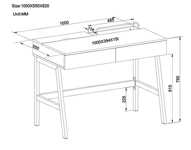 Bàn làm việc thông minh, Bàn Gỗ BLVPT300