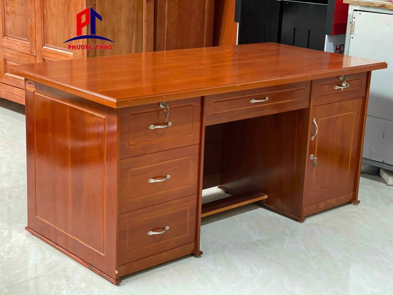 Bàn Giám Đốc Phủ Gỗ Xoan 1m4