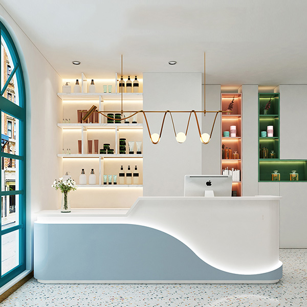 Bàn lễ tân hiện đại bằng gỗ công nghiệp PT1016