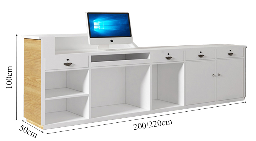 Bàn lễ tân hiện đại bằng gỗ công nghiệp PT1016