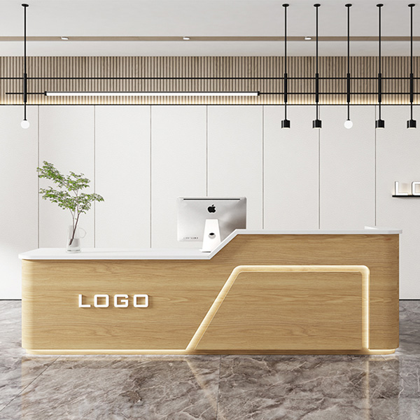 Bàn lễ tân hiện đại bằng gỗ công nghiệp PT1016