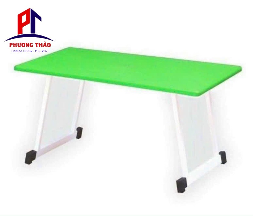 Bàn mầm non chân gấp mặt nhựa