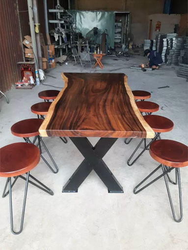 bàn nhóm cafe mặt me tây