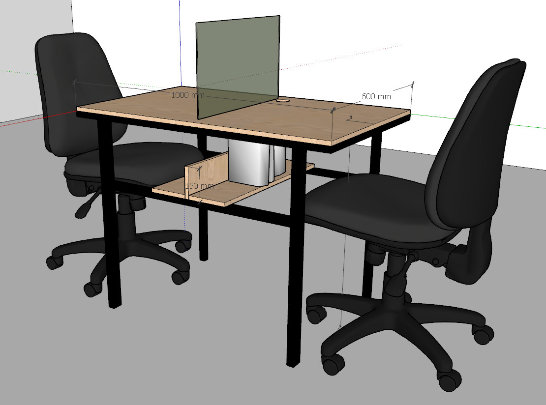 BÀN LÀM VIỆC CÓ VÁCH NGĂN  CHO 2 NGƯỜI NGỒI