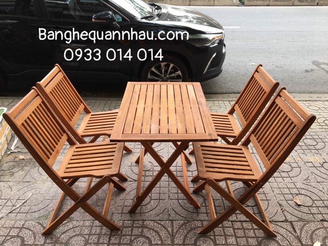 BỘ BÀN GHẾ XẾP GỖ DẦU