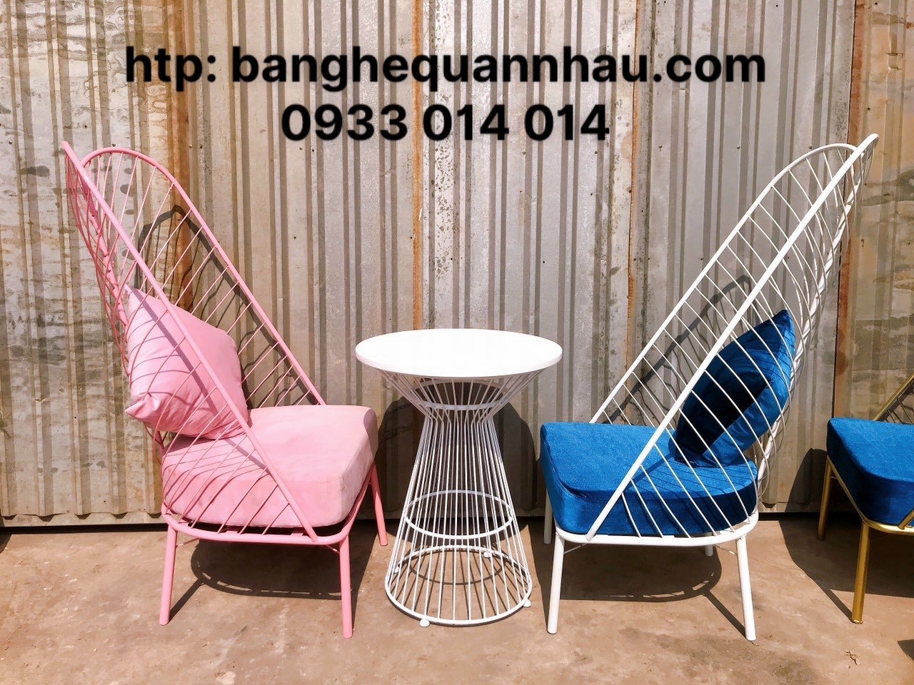 GHẾ SẮT CAFE , TRANG TRÍ DECOR