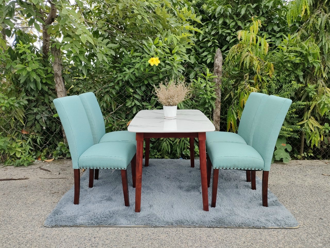 BỘ BÀN GHẾ NHÀ HÀNG QUÁN ĂN BỌC NIỆM PT 130