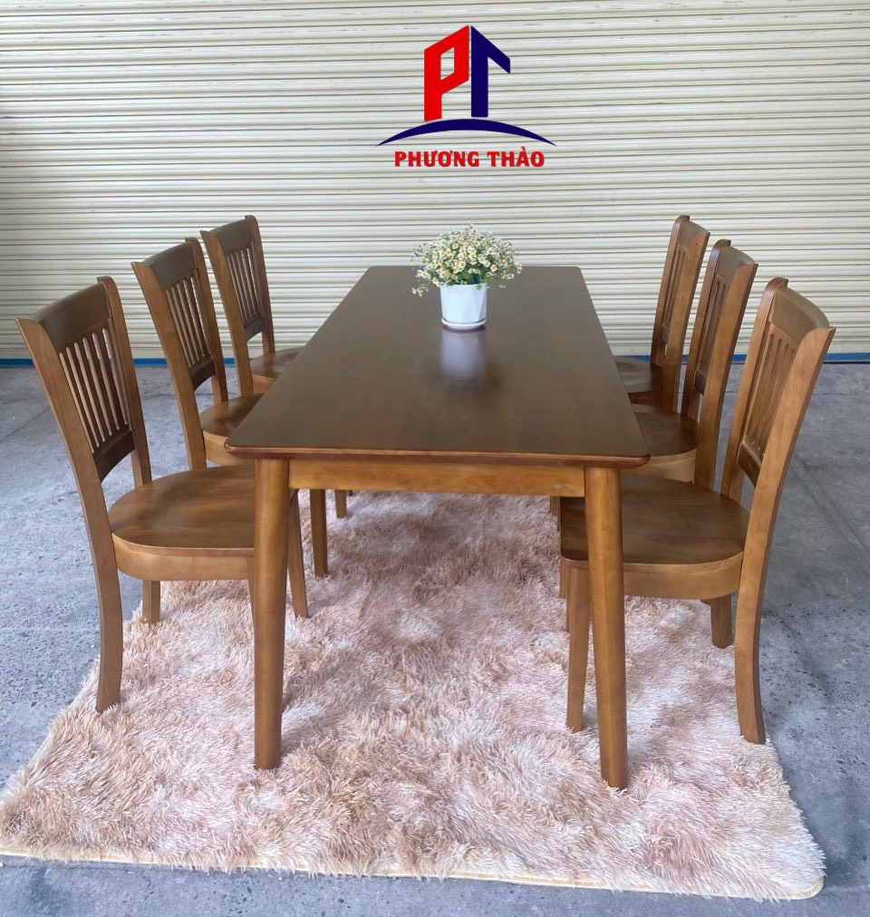 BỘ BÀN ĂN NHÀ HÀNG 6 GHẾ PT011