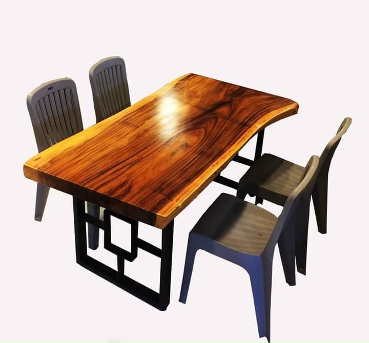 BÀN GHẾ GỖ ME TÂY 80X200X5CM PT 010