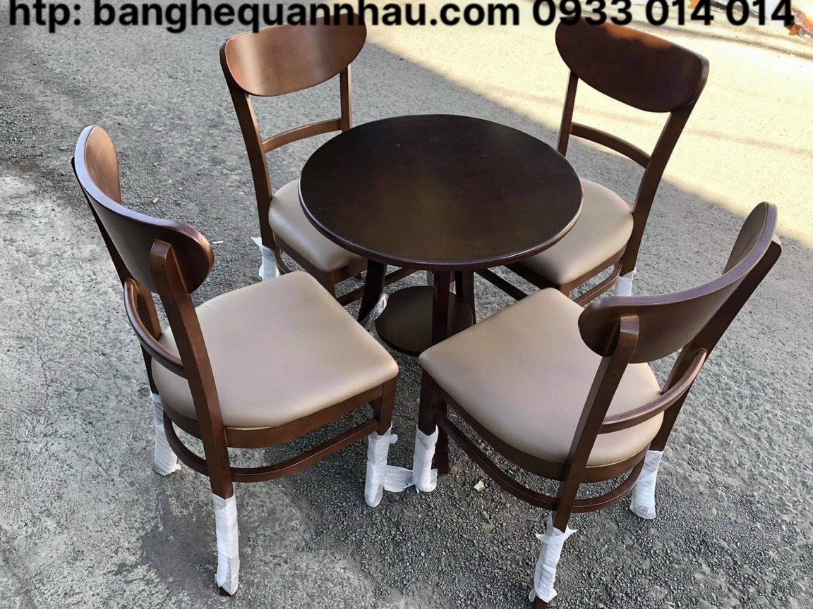BỘ BÀN GHẾ CABIN MẶT TRĂNG CAFE SƠN NÂU