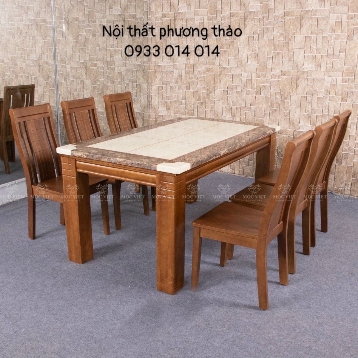 BỘ BÀN GHẾ NHÀ HÀNG MẶT ĐÁ CAO CẤP