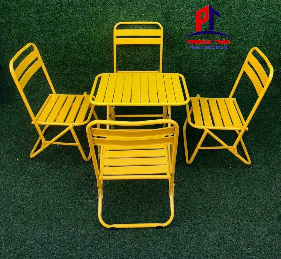 BỘ BÀN GHẾ XẾP SẮT CAFE