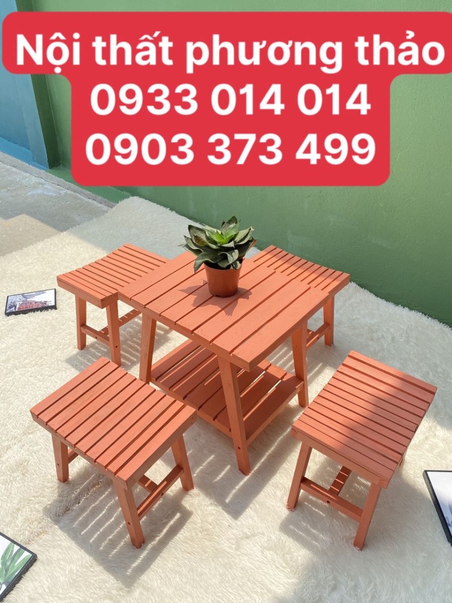 BÀN GHẾ TRÀ SỮA NHIỀU MÀU SẮC