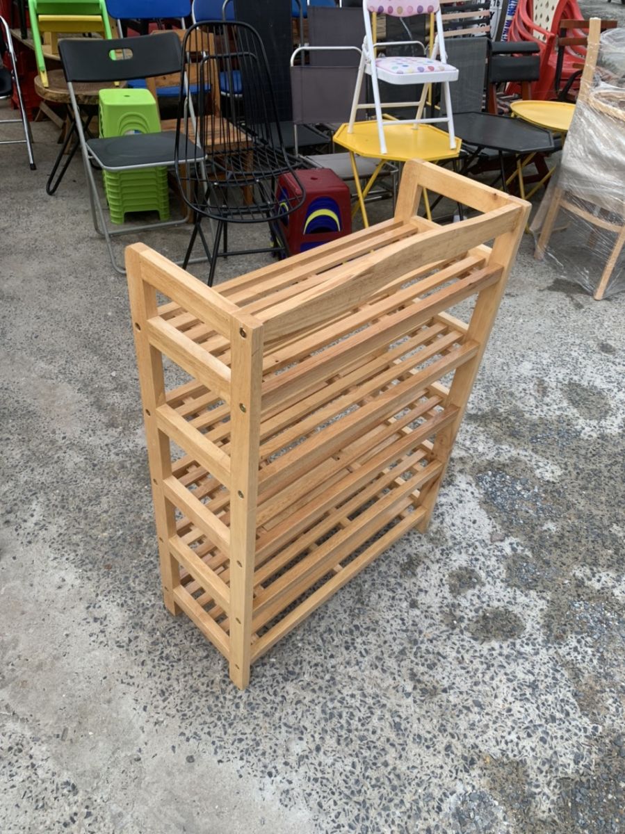 KỆ GIẦY DÉP GỖ CAO SU 5 TẦNG