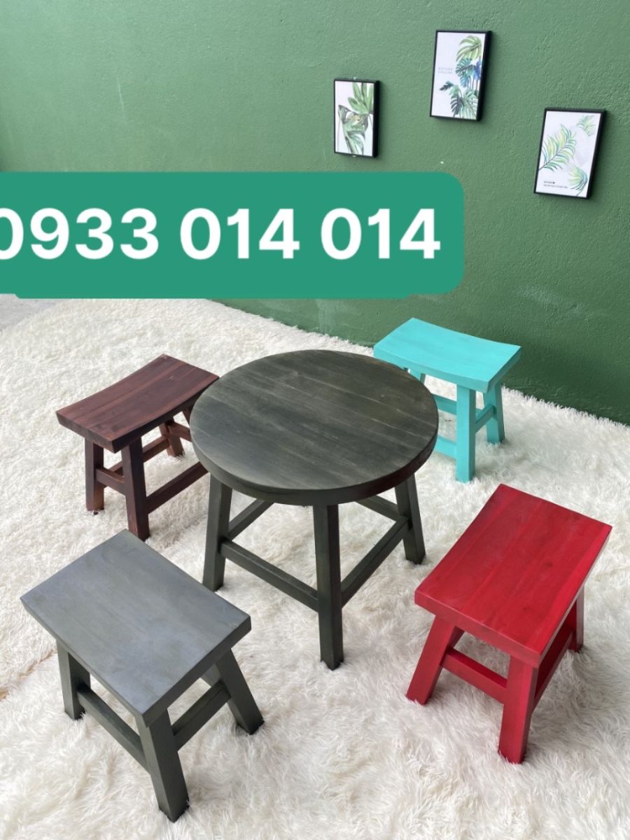 BỘ BÀN GHẾ TRÀ SỮA 7 MÀU