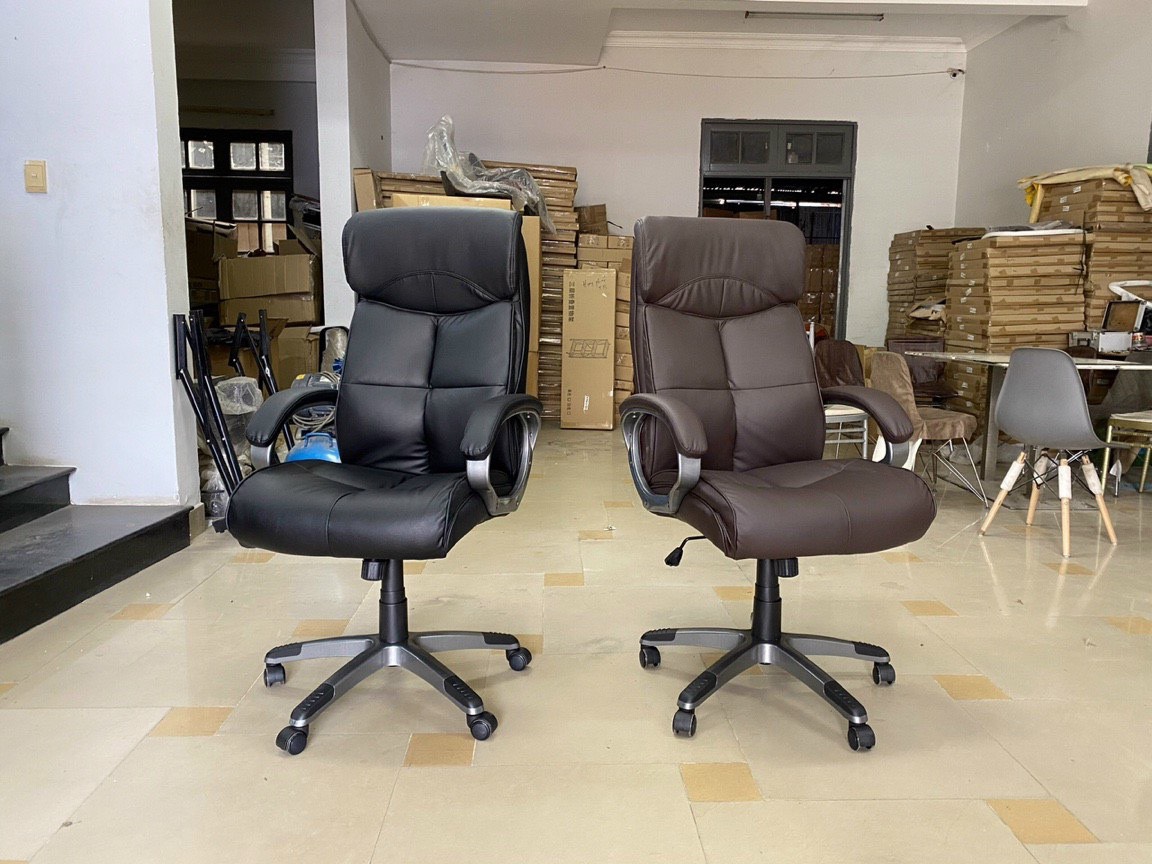 GHẾ GIÁM ĐỐC DA PVC CHÂN NHỰA ĐÚC PT340