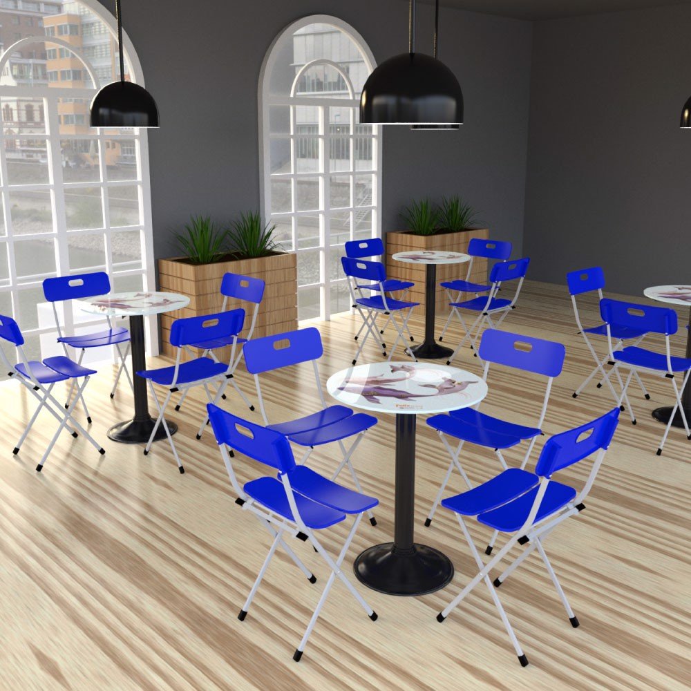 Ghế xếp nhựa ba lá khung sắt PT037