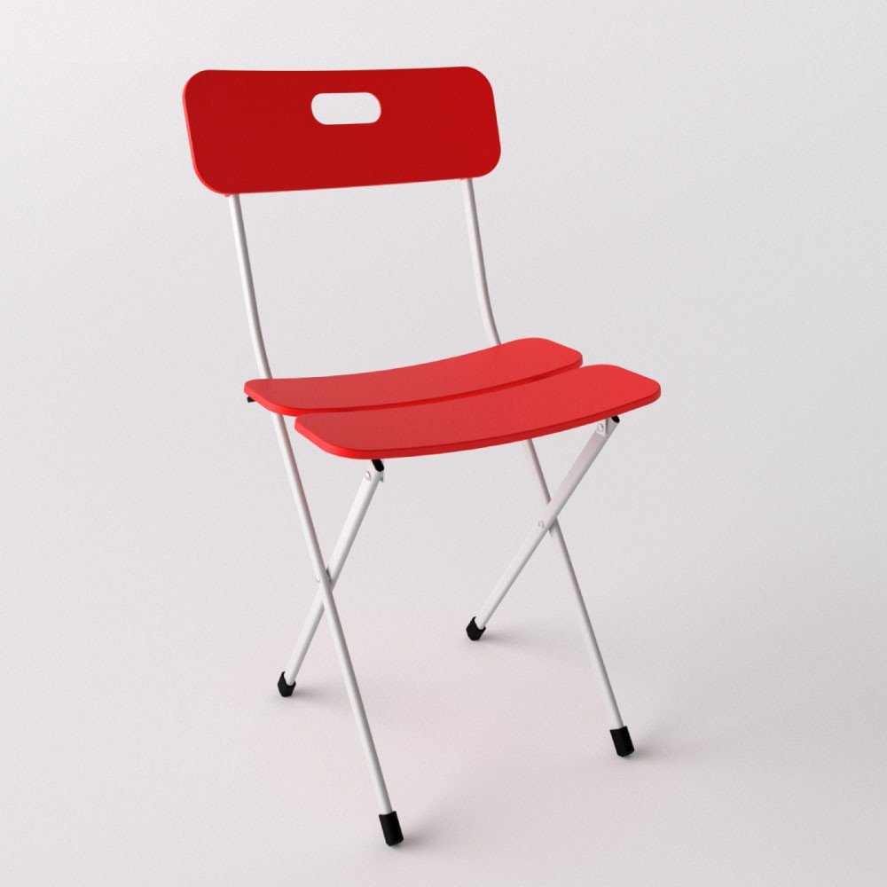 Ghế xếp nhựa ba lá khung sắt PT037