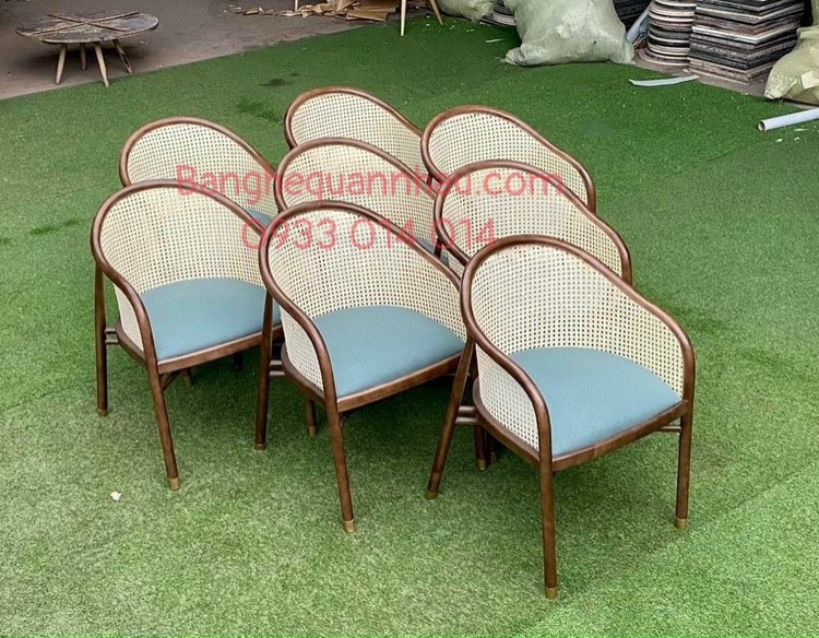 GHẾ CAFE GỖ CAVALLO LƯNG TỰA ĐAN MÂY